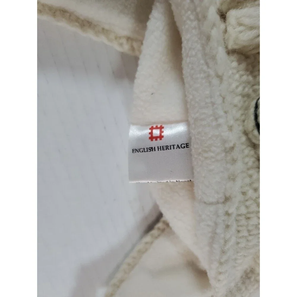 English Heritage Knit Wool Beanie Hat Alpaca Llama Ear Flap Chin Tie‎ Lined Tags